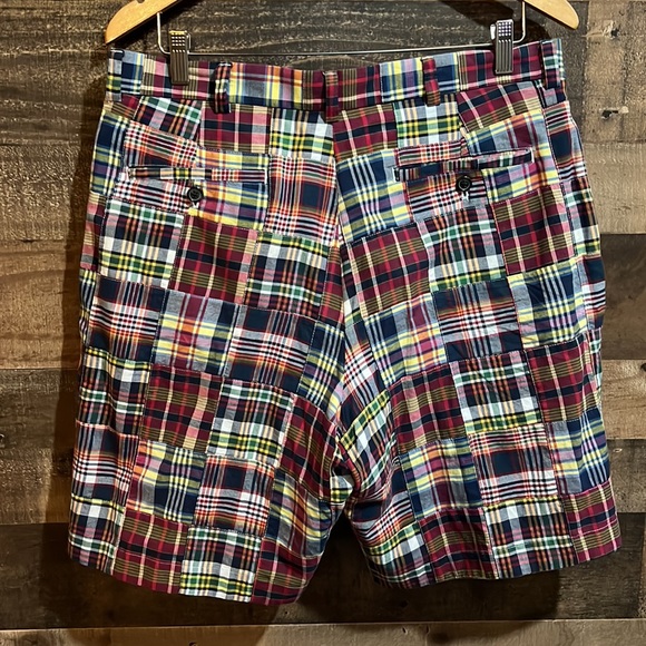 Brooks Brothers India Madras Plaid Patchwork Casual Golf Shorts Men’s Size 35 - Picture 5 of 7